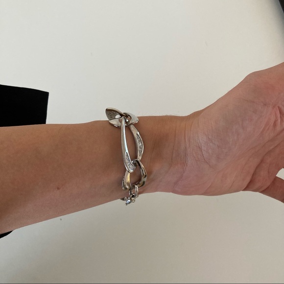 Sterling silver chain bracalet with stones - Picture 10 of 11